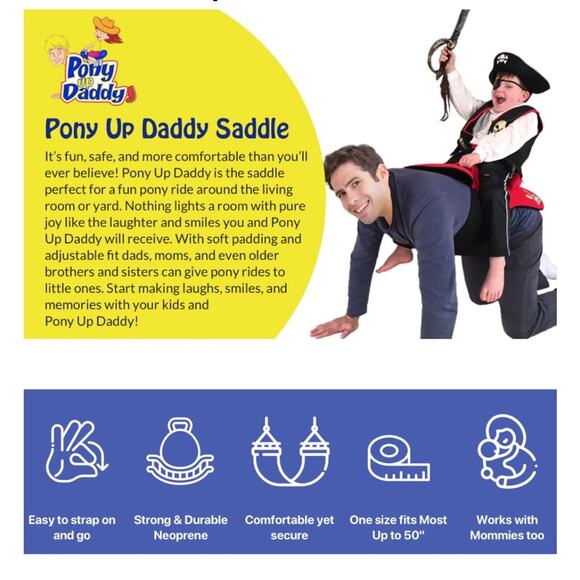 Pony Up Daddy Ride on Harness for Parent and Child - Picture 9 of 9